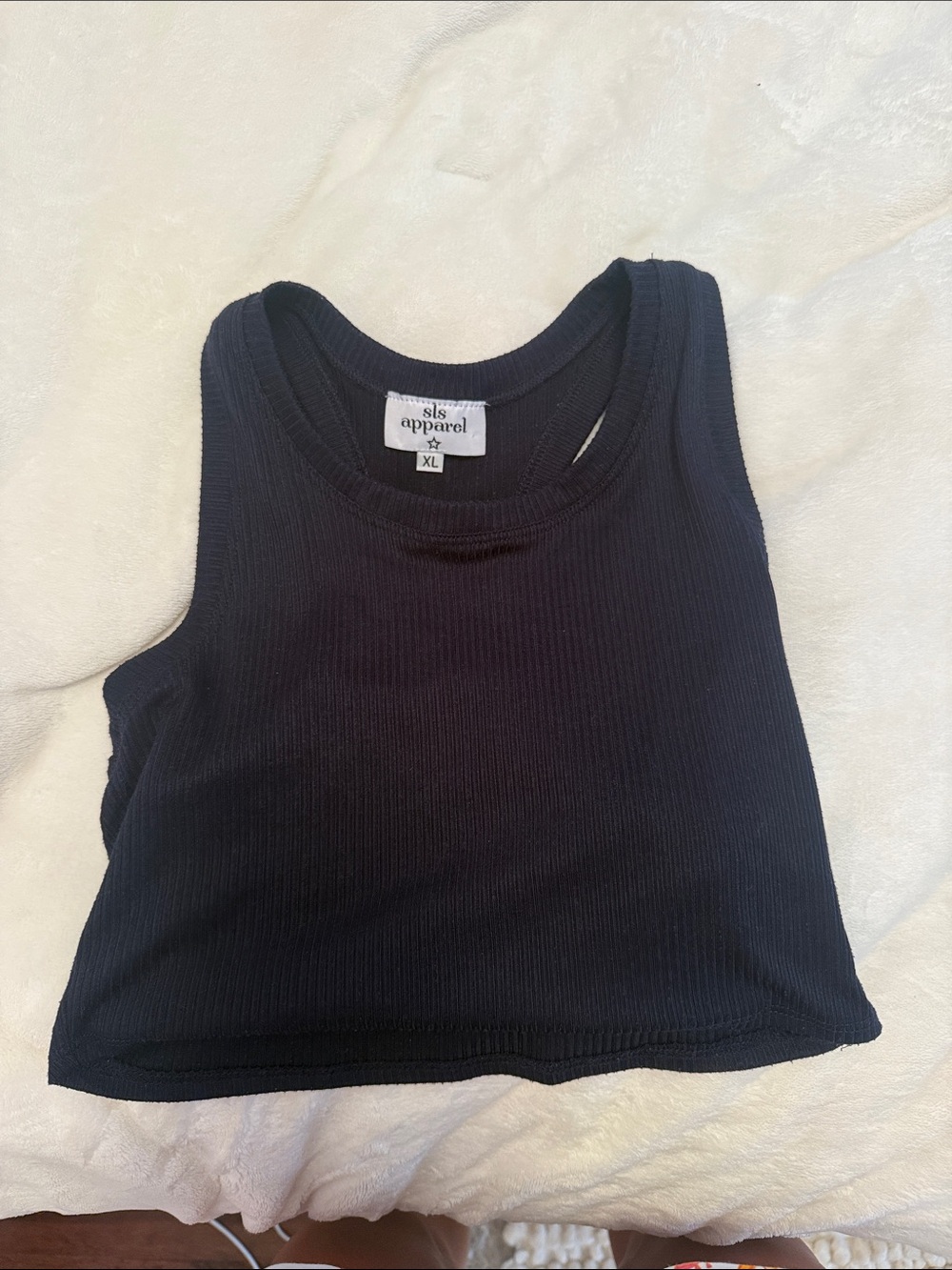 Navy Ribbed Tank Top